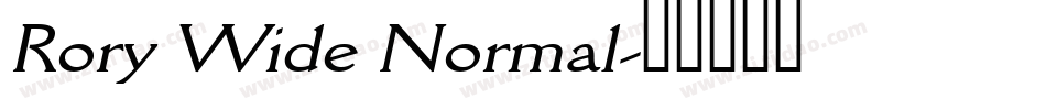 Rory Wide Normal字体转换